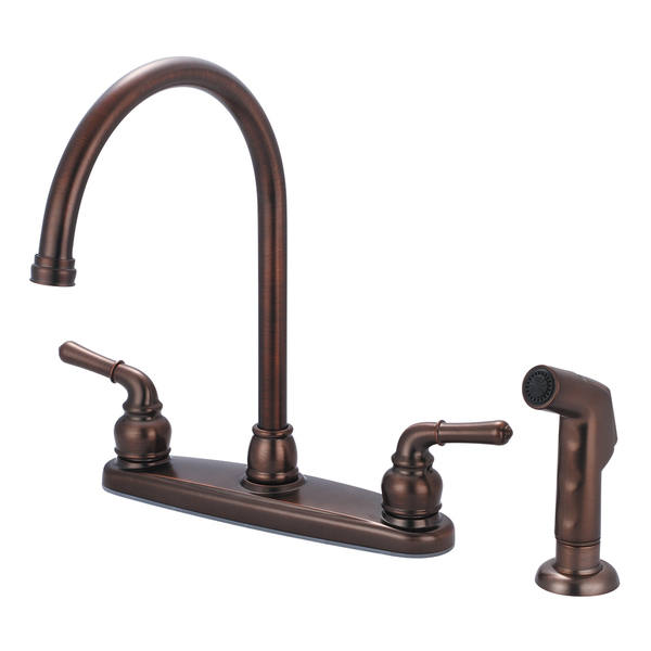 Olympia Faucets Two Handle Kitchen Faucet, NPSM, Standard, Oil Rubbed Bronze K-5342-ORB